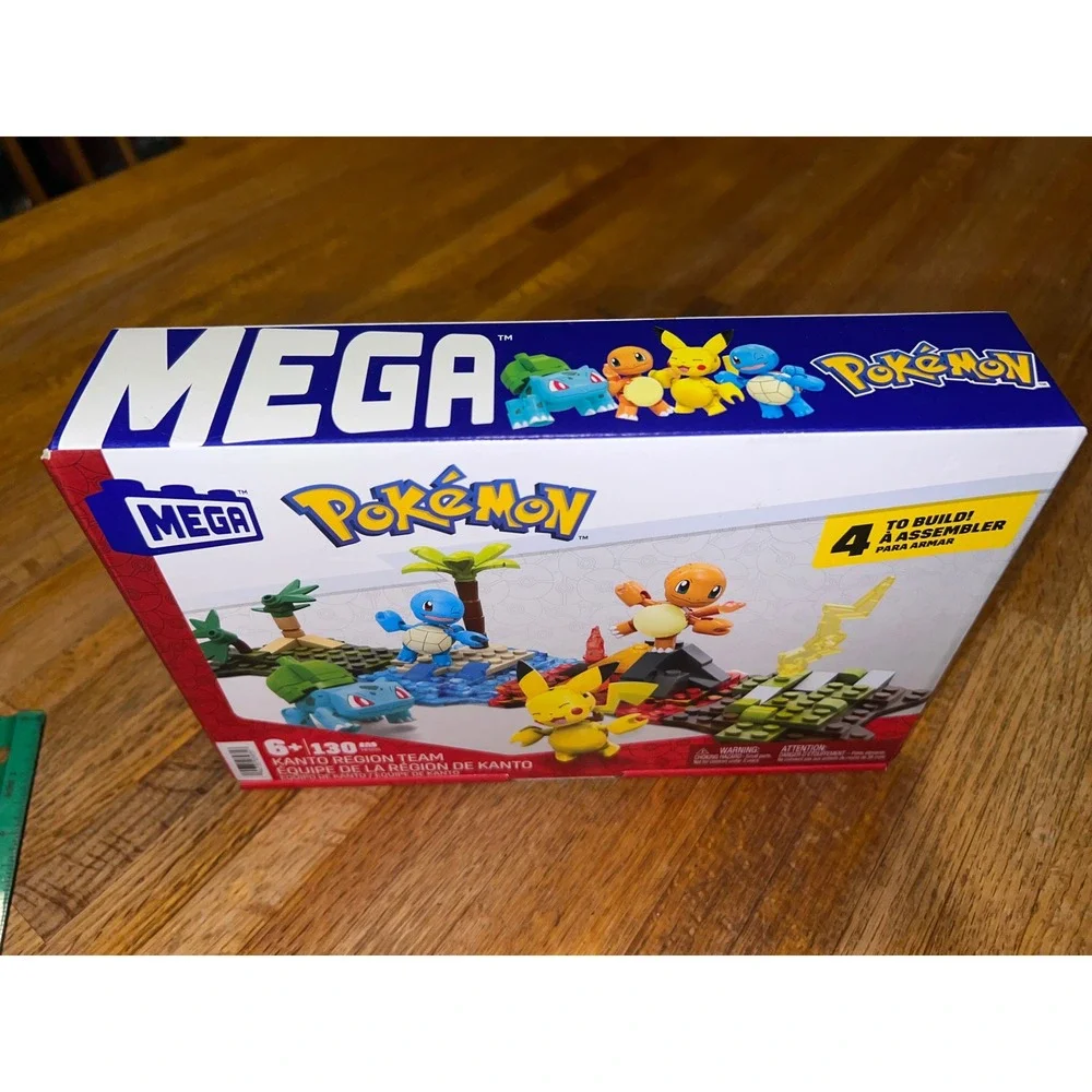 Mega Pokemon Kanto Region Team Building Set 130 Pcs Pikachu Bulbasaur HFG05 NEW